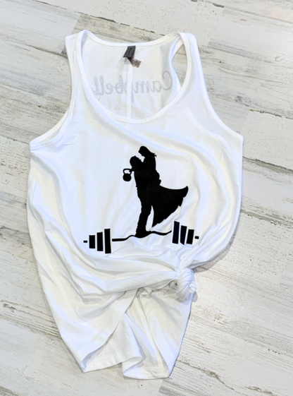 Bride & Groom Weightlifting Wedding Tank