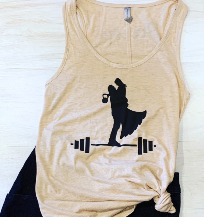 Workout wedding silhouette CrossFit shirt