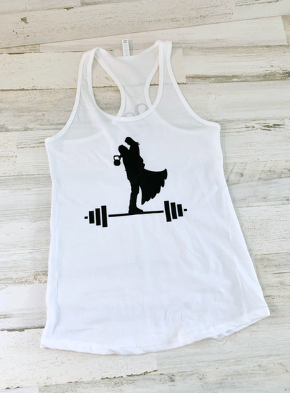 Bride & Groom Weightlifting Wedding Tank