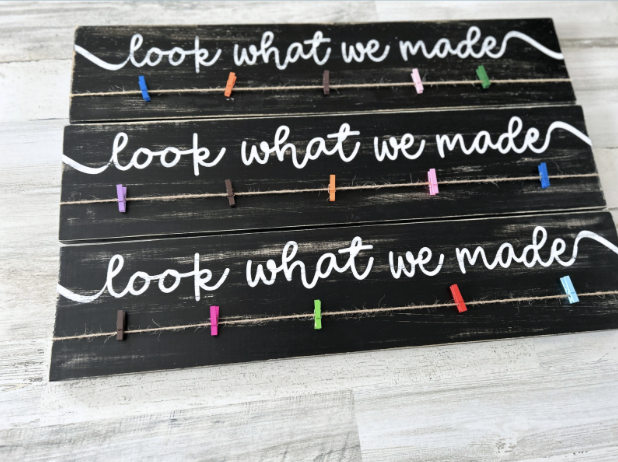 Personalized Kids Artwork "Look What I Made" Sign