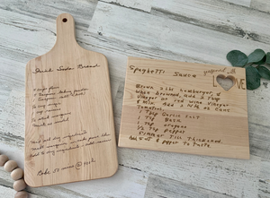 Custom Engraved Recipe Board