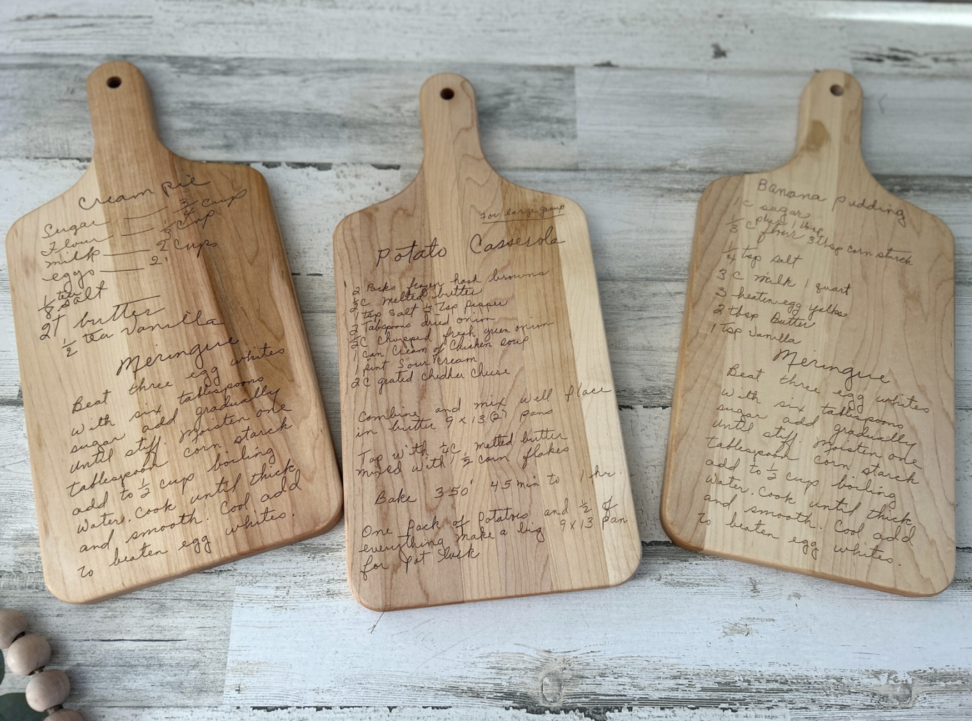 Custom Engraved Recipe Board