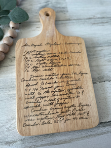 Custom Engraved Recipe Board