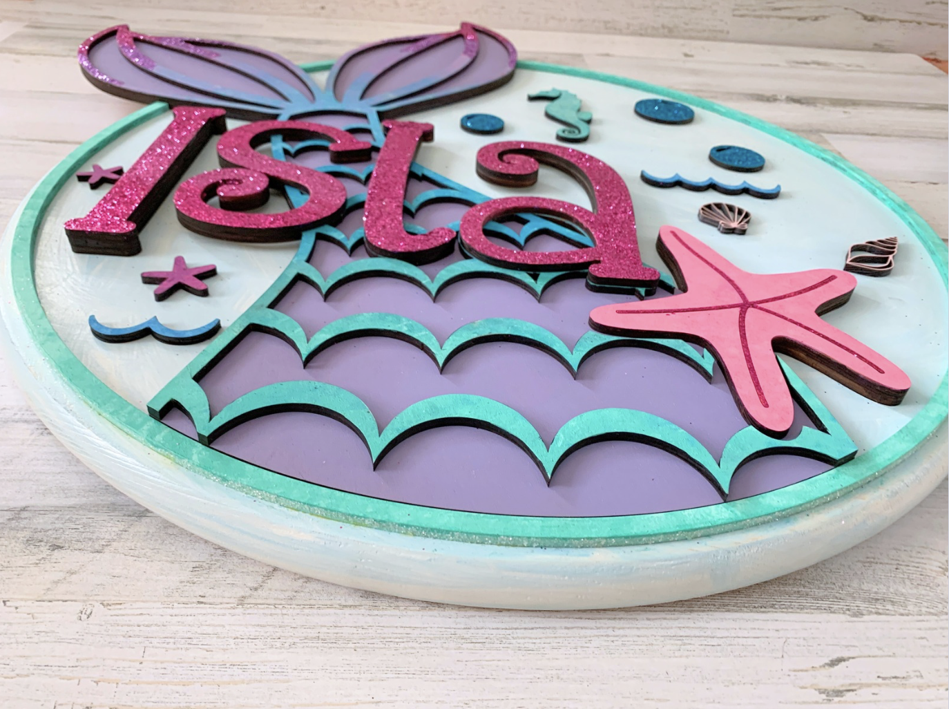 Personalized Mermaid Nursery Sign