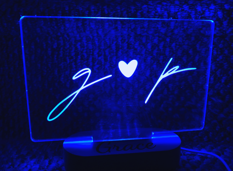 Personalized Initials Color-Changing Night Light