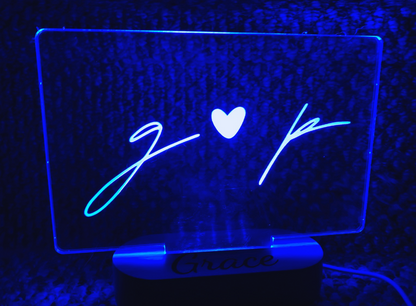 Personalized Initials Color-Changing Night Light