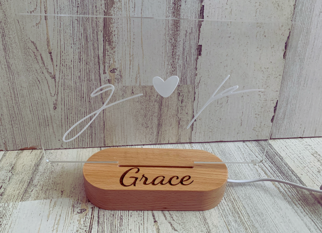 Personalized Initials Color-Changing Night Light