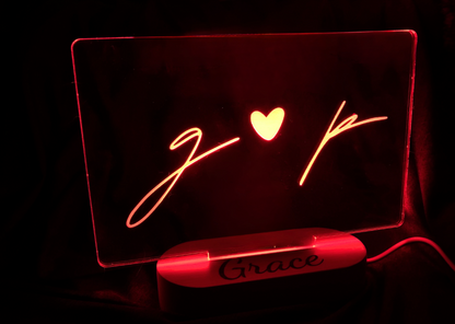 Personalized Initials Color-Changing Night Light