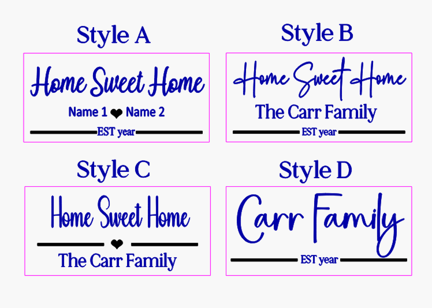 Personalized Home Sweet Home Sign