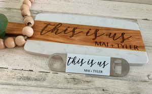 Wood and Marble Cutting Board