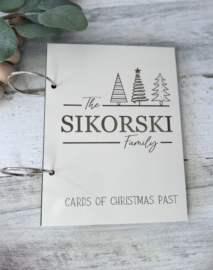 Personalized Christmas Cards Holder