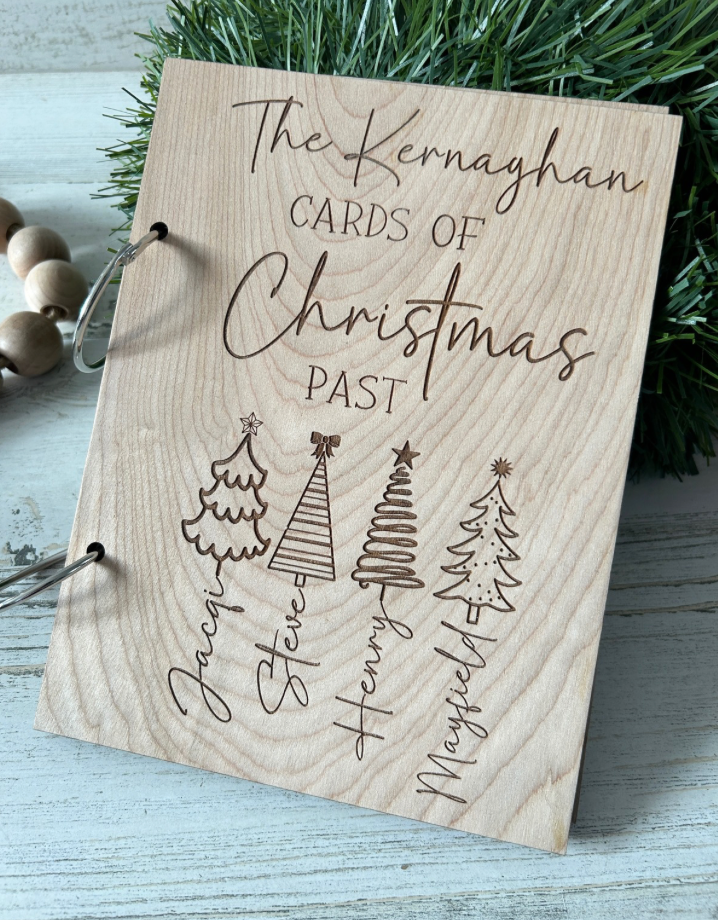 Personalized Christmas Cards Holder