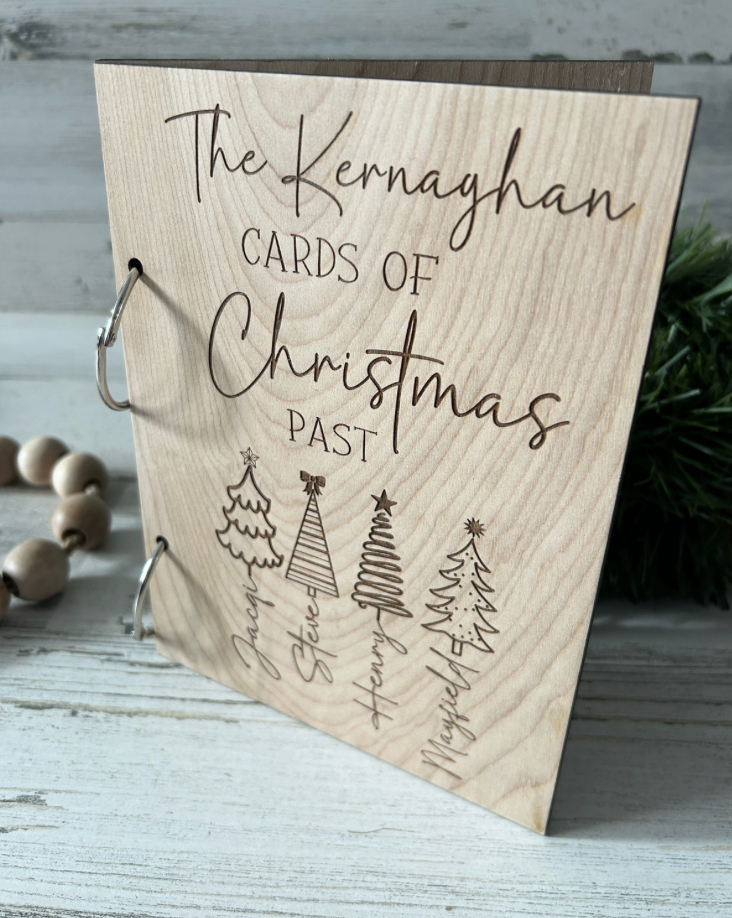 Personalized Christmas Cards Holder