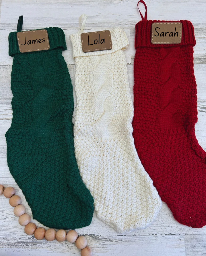 Personalized Chunky Knit Christmas Stockings