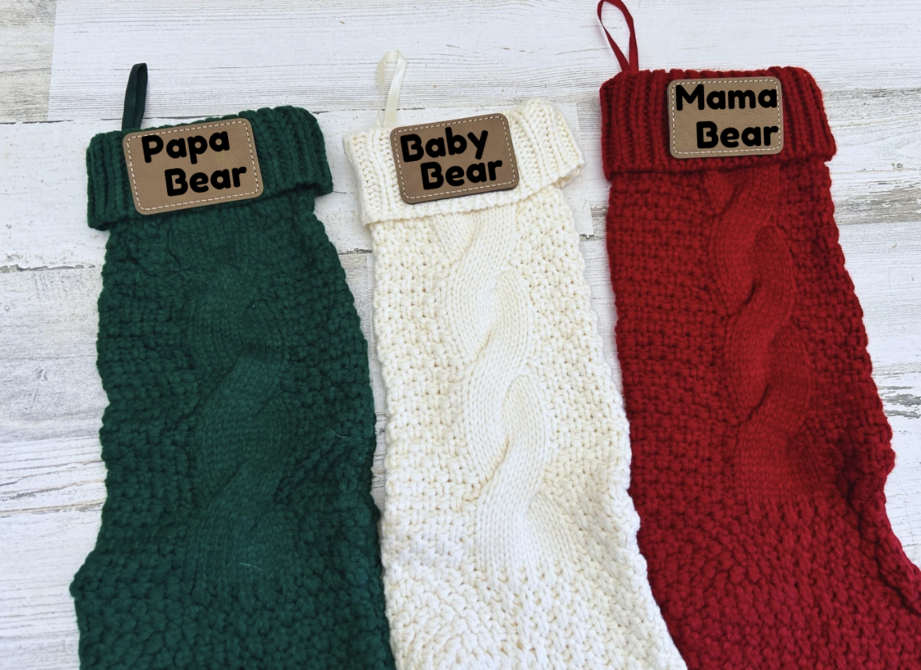 Personalized Chunky Knit Christmas Stockings