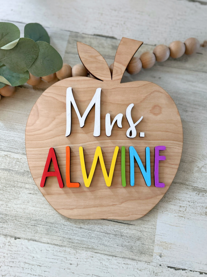 Personalized Apple Teacher Gift