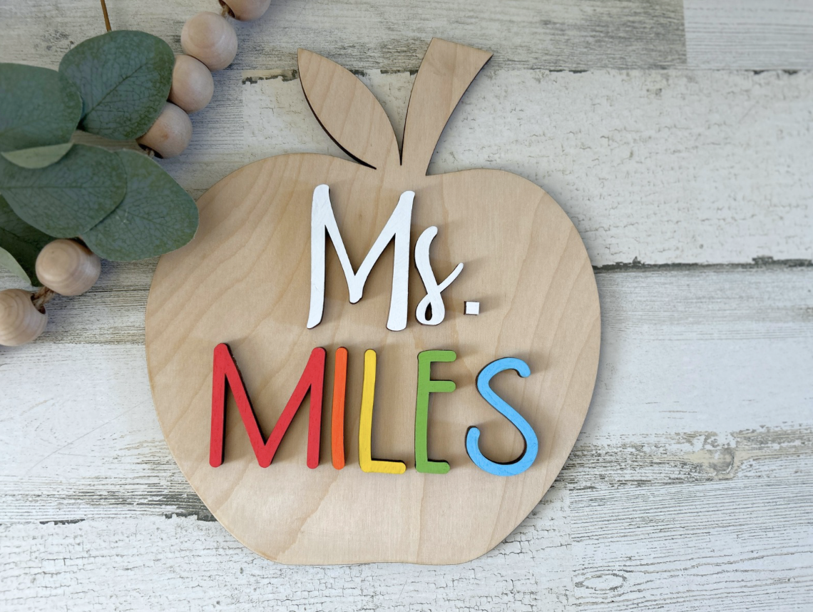 Personalized Apple Teacher Gift