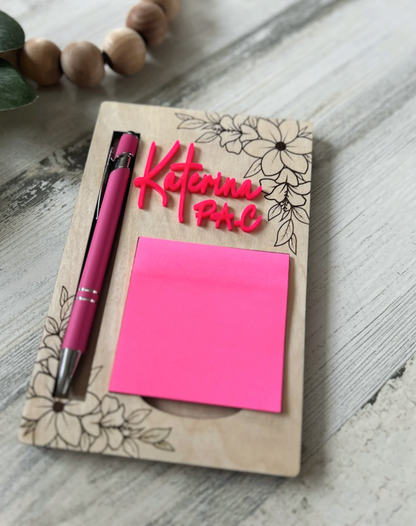 Personalized Physician Assistant Flower Post-It Note Holder
