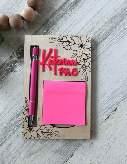 Personalized Physician Assistant Flower Post-It Note Holder