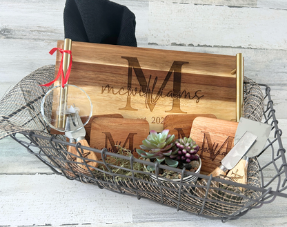 Personalized Acacia Wood Serving Charcuterie Tray