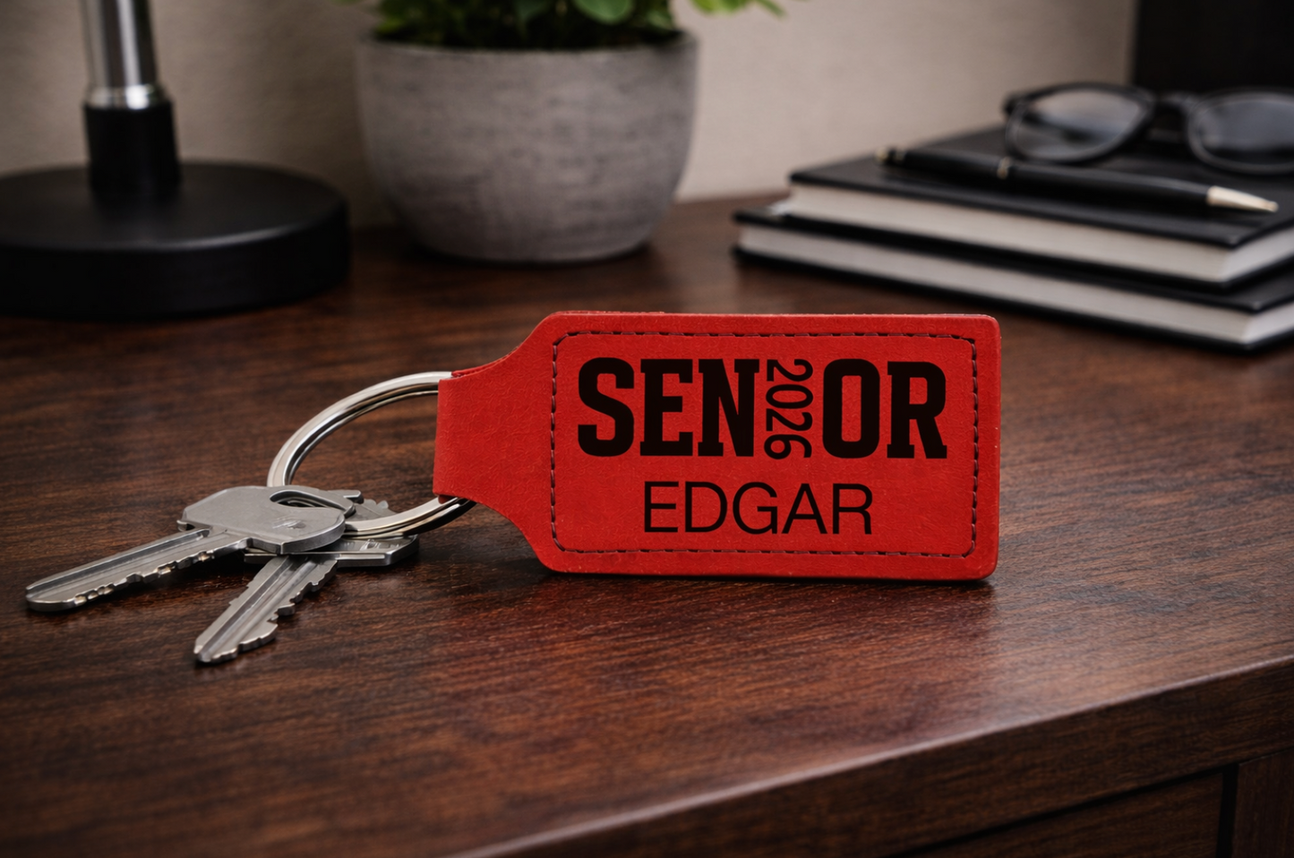 Personalized Leatherette keychain