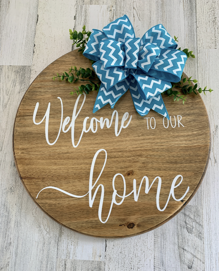 Home Sweet Home Door Hanger Sign | Rustic Wood Welcome Sign