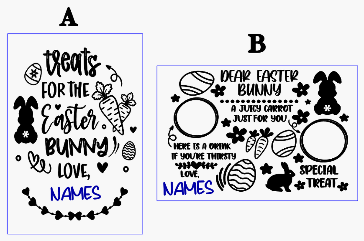 Personalized Easter Bunny Treat Board