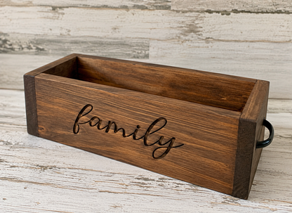 Personalized Rustic Wooden Mason Jar Centerpiece Box