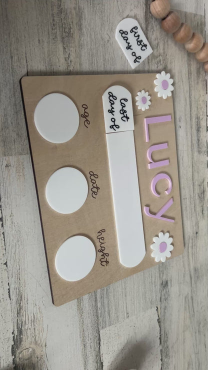 Personalized First & Last Day of School Sign