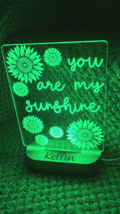 Personalized Music Affirmation Color Changing Night Light