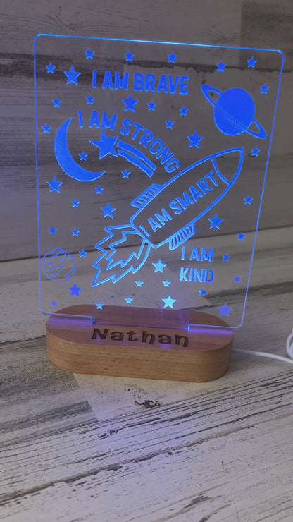 Personalized Dream Big Color Changing Night Light