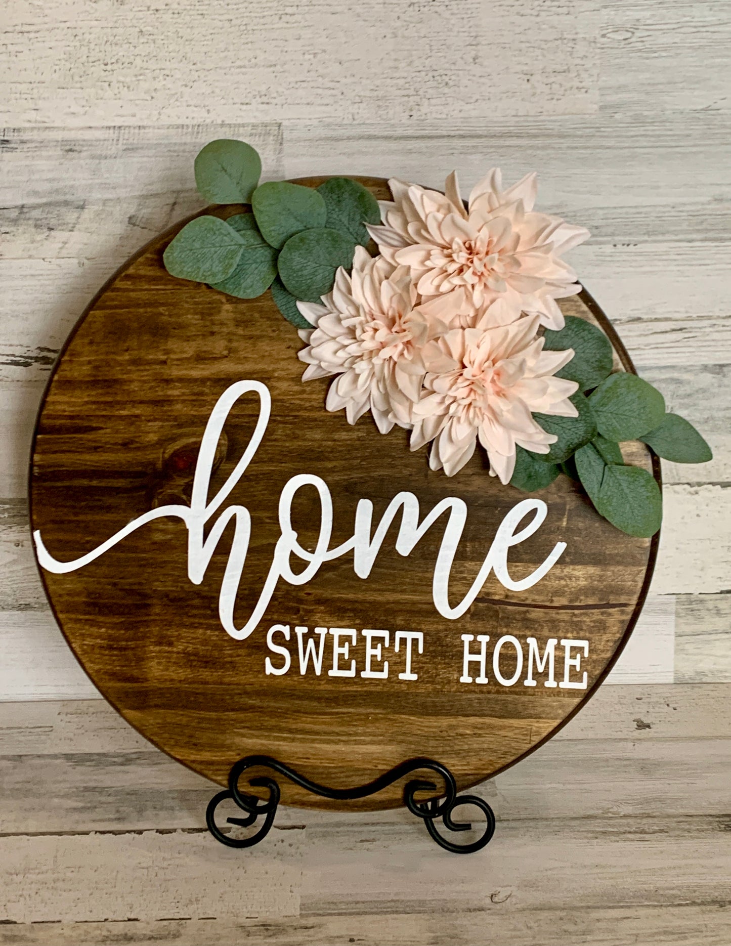 Home Sweet Home Door Hanger Sign | Rustic Wood Welcome Sign