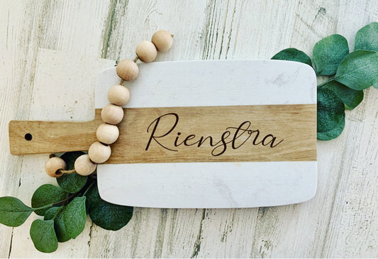 Wood and Marble Cutting Board