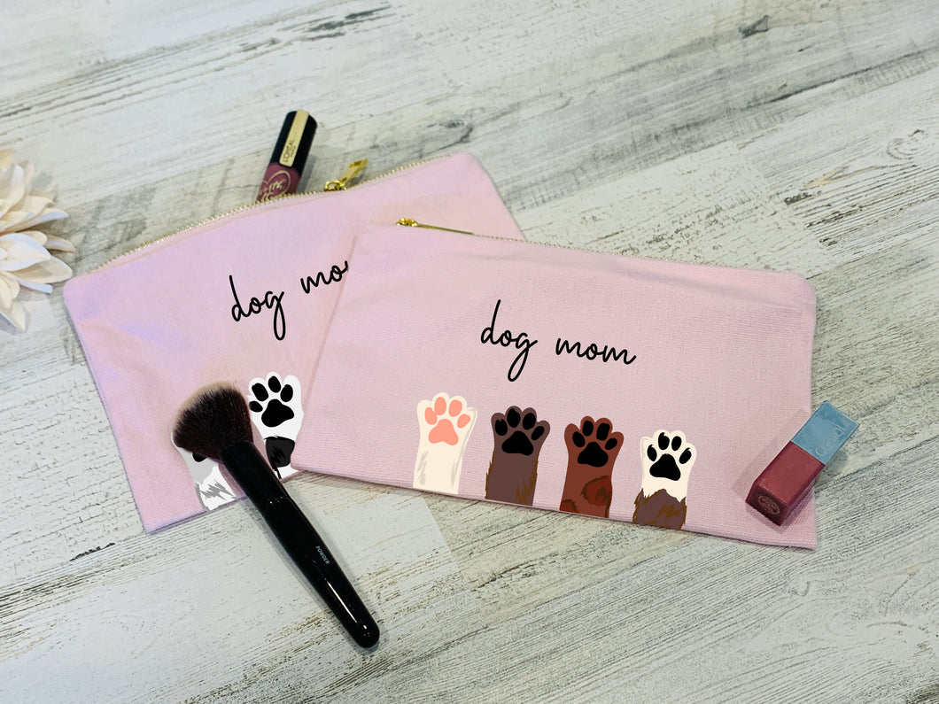 Dog Mom Paw Prints Cosmetic/make-up bags