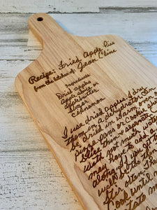 Custom Engraved Recipe Board