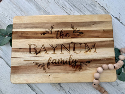 Large Personalized Engraved Cutting Board
