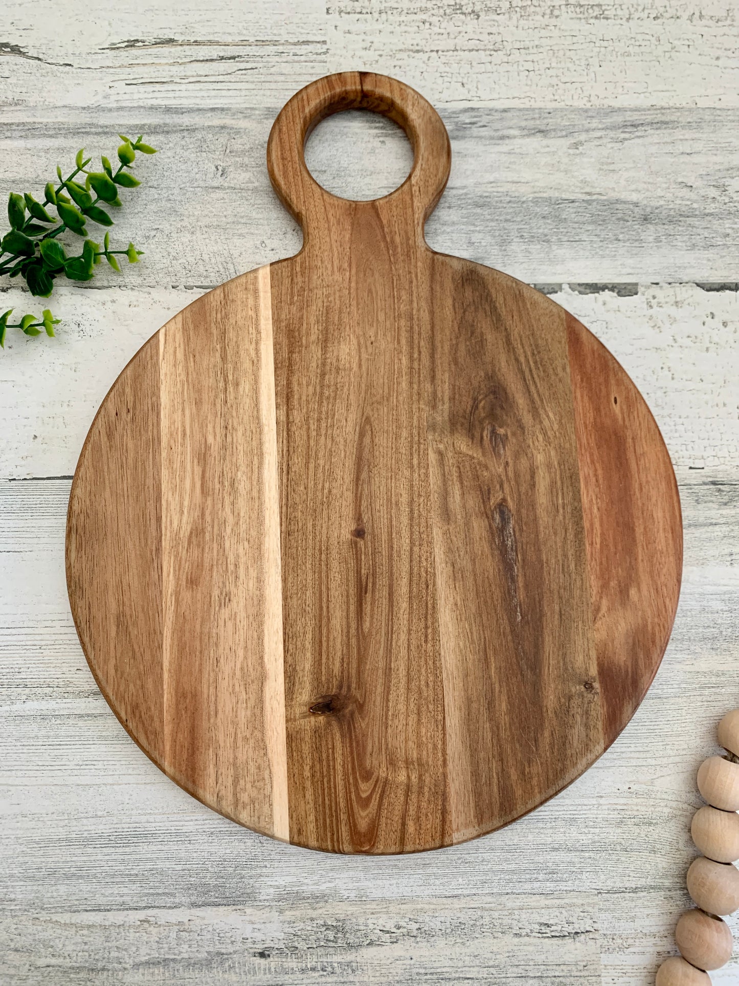 Custom Engraved Round Cutting Board Round Handle