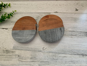 Slate and Wood Customized Coasters