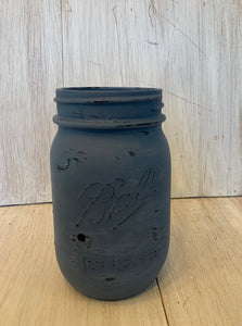 navy blue mason jar