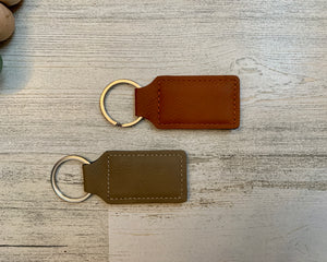 Custom Engraved Leather Keychain
