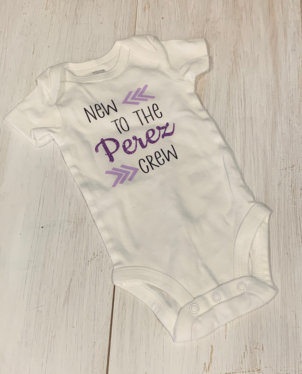 baby onesie that say new to the 