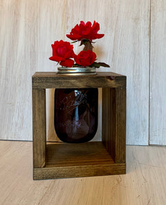 Rustic Mason Jar Vase Holder Centerpiece