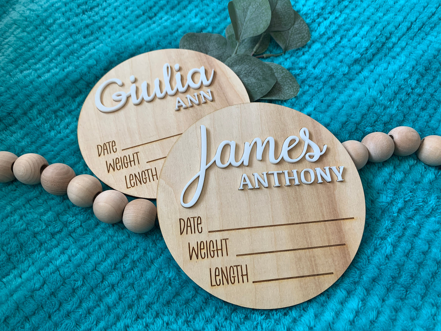 Baby Stats Announcement Sign