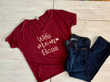 Load image into Gallery viewer, Wife mom boss shirt
