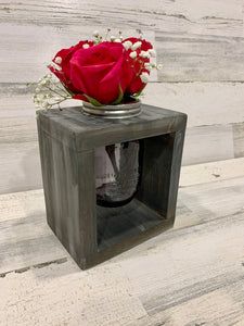 Rustic Mason Jar Vase Holder Centerpiece