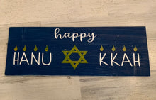 Load image into Gallery viewer, Happy Hanukkah Rustic Wood Sign
