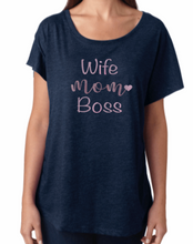 Load image into Gallery viewer, Wife mom boss shirt
