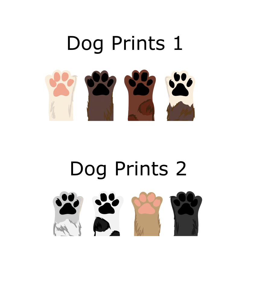 Dog Mom Paw Prints Cosmetic/make-up bags