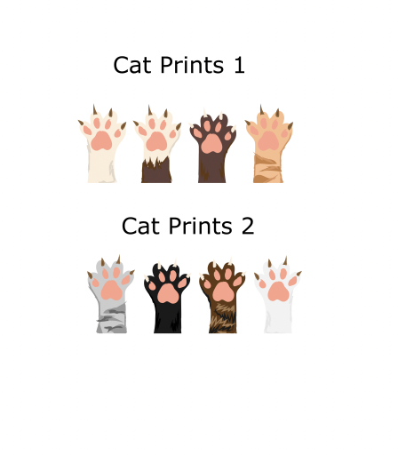 Cat Mom Paw Prints Cosmetic/make-up bags