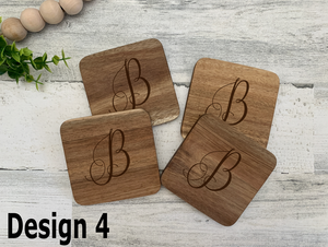 Custom Engraved Wood Coasters
